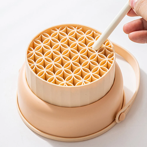 <b>Makeup</b> Brush Cleaning Bowl Beauty Egg Cleaning <b>Tool</b> Storage Set Brush Powder Puff Dry Cleaning Silicone Drying Shelf - Product Image 5