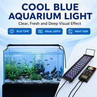 Luz Programable para Acuario con Simulación de Amanecer y Atardecer, Luz Automática para Acuario con Ciclo de 24 Horas