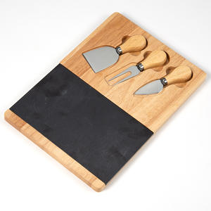 Ensemble de planche à fromage en marbre et en acacia, plateau de service à charcuterie avec 3 bols en céramique amovibles pour la cuisine - Product Image 6