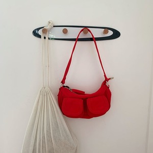 กระเป๋าสะพายไหล่ไนลอนหลายช่องสไตล์เกาหลี ปิดด้วยซิปสีแดง พิมพ์ลายการ์ตูน ใช้ได้ทุกวัน - Product Image 4