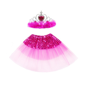 Robe de princesse Elsa scintillante pour filles, fête d'Halloween, anniversaire, paillettes, jupes tutu pour filles de 3 à 8 ans - Product Image 4