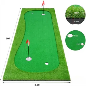 Dày lớn chuyên nghiệp Golf đưa đào tạo Mat trộn với thô Turf và đưa màu xanh lá cây cho trong nhà Golf đặt trò chơi