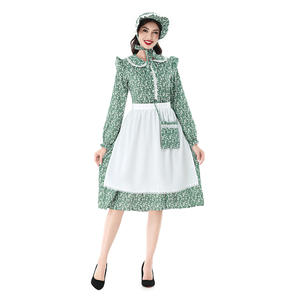 वयस्क औपनिवेशिक ऐतिहासिक पोशाक के लिए अग्रणी पोशाक विंटेज पुष्प प्रेयरी तीर्थयात्री गाँव कार्निवल पार्टी परी संगठनों - Product Image 4