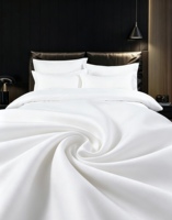 Parure de draps de luxe pour hôtel, 300 fils, tissage satiné, blanc, lisse et confortable, pour usage commercial, du fabricant d'origine