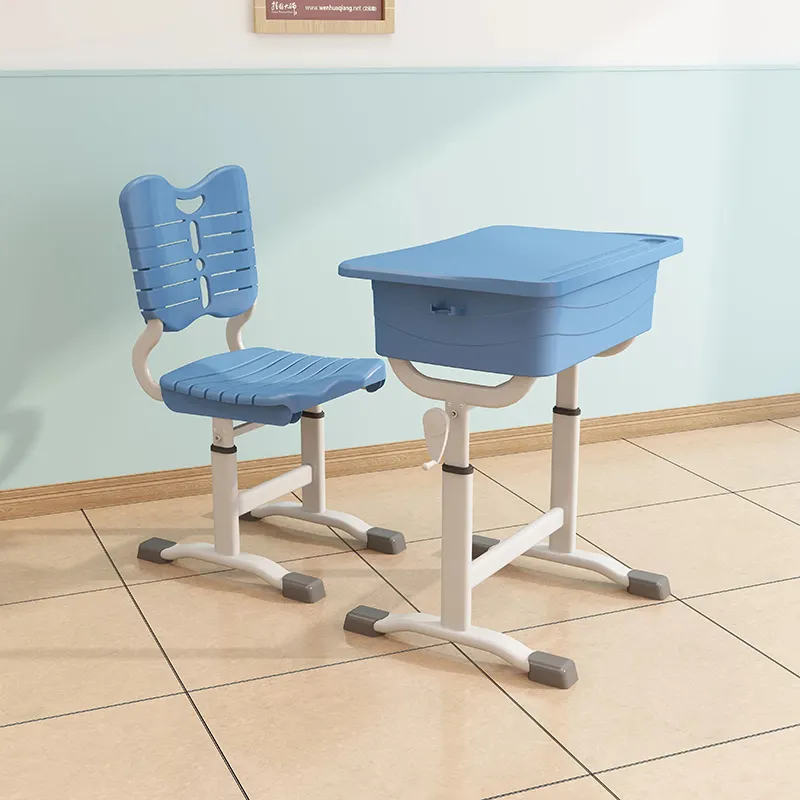 KZ008 Escritorios gruesos y sillas para estudiantes de primaria y secundaria, escritorios de entrenamiento para niños que aprenden escritorios caseros