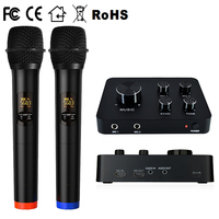 Système de sonorisation sans fil pour home cinéma, mélangeur de karaoké professionnel, deux microphones sans fil, son cristallin, UHF 16 canaux, son en plastique