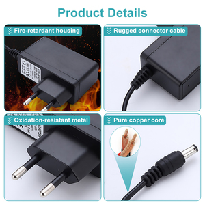 <span class=keywords><strong>Adaptateur</strong></span> d'alimentation ESann DC12V 1A, AC 100-240V DC 12V 1A 12W, protection contre les courts-circuits, montage mural, prise US, prise DC 5,5x2,5 mm - Product Image 6