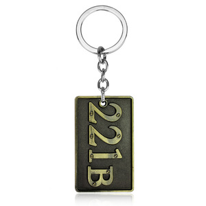 Llavero Conmemorativo de Bronce Antiguo del Apartamento Sherlock 221B, Regalo Conmemorativo de Aleación de Zinc Antigua - Product Image 6