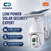 Mini caméra espionne dissimulée Tuya S10 6MP avec système solaire, caméra de sécurité sans fil extérieure par CONDA avec lumière LED pour installation en jardin