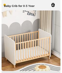 Custom-Made <strong>Top</strong>-Selling Logo Customizable Wooden Baby Cribs Convertible Growth Toddler Bed Height Adjustable - Product Image 3
