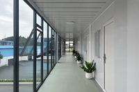 Contenedor de Oficina Prefabricado de 20 pies y 40 pies Directo de Fábrica, Oficina Modular Portátil para Obras de Construcción, Edificio Temporal Personalizado