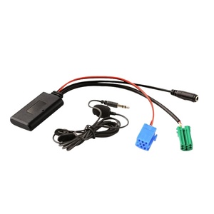 للسيارة Aux-in محول بلوتوث لاسلكي وحدة استقبال الصوت مع ميكروفون الهاتف لرينو المقابس المزدوجة المضيف - Product Image 1