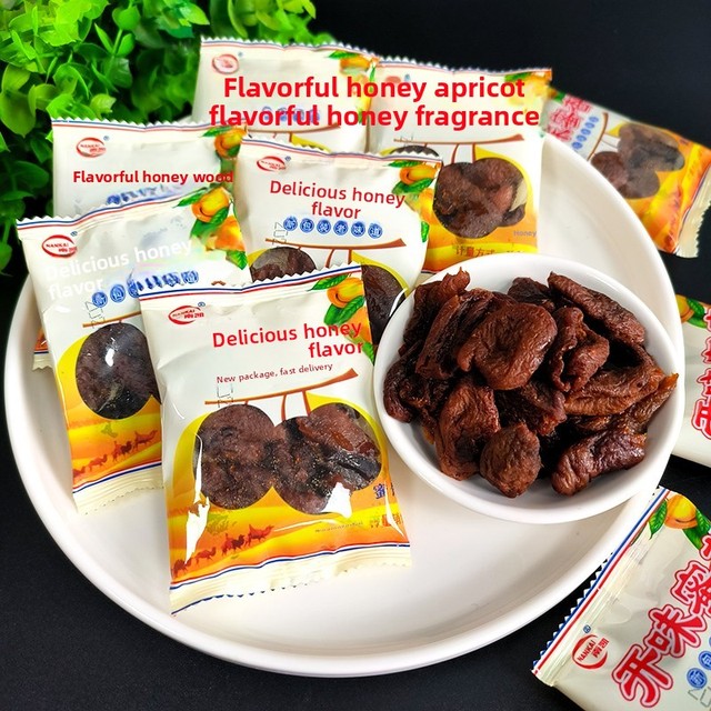 Nankai Kaiwei Apricot Fruit Leather Internet-Famous Leisure Sweet-Sour Snack Preserved Fruit 500g Independent Packaging