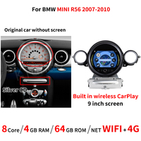 Krando 9 "Android Auto Radio pour BMW Mini Cooper R55 R56 R60 2007 - 2014 Autoradio Multimédia Support Sans Fil Carplay 4G WIFI