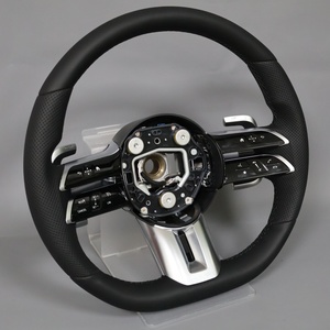Volant en cuir personnalisé pour Mercedes Benz <span class=keywords><strong>AMG</strong></span> W176 W177 W203 W212 C118 C190 GLA X156 - Product Image 4