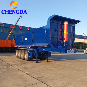 Remorque à benne à bascule en forme de U, lot de <span class=keywords><strong>2</strong></span>, 3 axes, 4 essieu, 40, 60, 100 tonnes, boîte latérale - Product Image 6