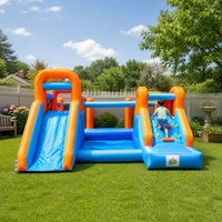 Châteaux gonflables d'extérieur personnalisés de haute qualité, trampolines, toboggans pour enfants, piscines à balles, matériau PVC, certifiés CE, installation facile
