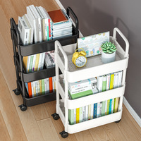 Chariot utilitaire mobile multifonction en plastique, étagère de rangement multi-niveaux, chariot roulant étroit pour gagner de la place