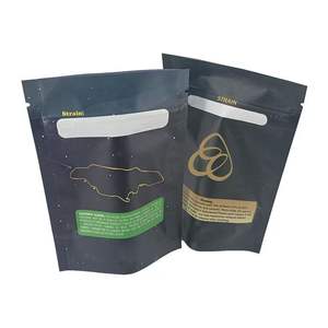 Bolsas a prueba de olores con diseño personalizado, bolsas resellables con ventana mate, bolsas de aluminio con base para envasar dulces, frijoles y alimentos. - Product Image 2