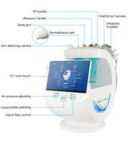 Mesin Perawatan Kulit Ice Blue 7 in 1 Facial Hydra Aqua Peel Dermabrasi Diamond Microdermabrasi Deteksi Kulit