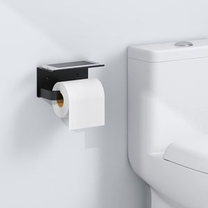 Convenient Single-Tier <b>Wall</b>-Mounted Punch-Free Plastic Toilet Paper Box Mobile Phone Roll Paper Holder <b>Rack</b> Living Room Modern - Product Image 4