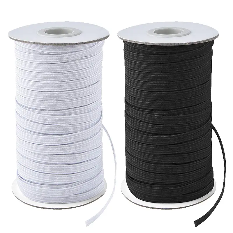 Length 1/2" Width Elastic Cord Bands Elastic Rope Heavy Stretch Elastic Spool Knit for Sewing White 1/2 Inch