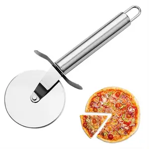 高品质生态食品级高级430不锈钢披萨刀轮家用披萨刀