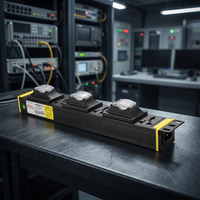 Bloc multiprises universel 3 prises à faible résistance aux températures, avec interrupteurs séparés, pour rack de serveur informatique et armoire d'équipement de télécommunications