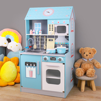 Jouets de cuisine en bois 2 en 1 pour enfants, maison de poupée en bois, jeux de simulation, jouets de cuisine en bois pour enfants