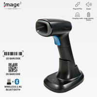 Escáner de Código de Barras Inalámbrico Portátil con Base de Carga USB, Tamaño A4, en Stock