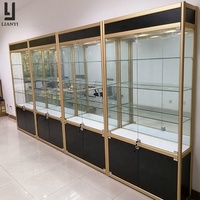 Vitrine en aluminium avec éclairage LED pour magasin de détail, vente en gros