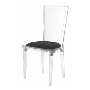 Wholesale hotel banquet transparent acrylic chair bjflamingo outdoor disassembly crystal dining chair