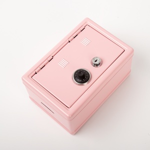 <b>Key</b> <b>Lock</b> Mini Locker <b>Safe</b> Metal Coin Bank with Combination for Boys and Girls Piggy Bank for Hotel Use - Product Image 3