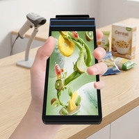 Terminal de point de vente portable robuste Android 13 avec lecteur de code QR, système POS Android 4G avec imprimante