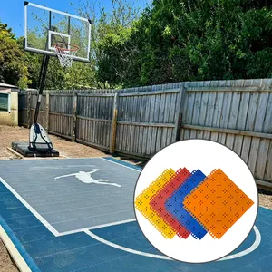 Interlocking all'aperto TPE + PP sport basket futstal piastrelle di plastica per pavimenti con bordo e angolo per la vendita