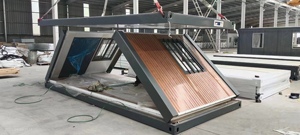 20ft Z-pieghevole contenitore casa prefabbricata in acciaio e legno ufficio <span class=keywords><strong>campeggio</strong></span> casa piccolo piccolo modulo pieghevole - Product Image 5