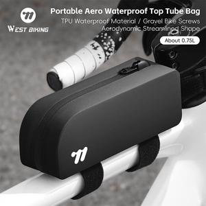 Sacoche de cadre de vélo imperméable en TPU, légère, pour VTT et vélo de route, sans frottement sur les jambes, réfléchissante, 0,75 L - Product Image 1