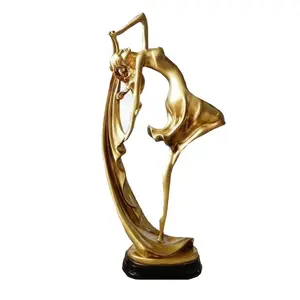 الراتنج تمثال برونزي فتاة الباليه الرقص دمية راقصة الباليه أرقام سطح المكتب ديكور أعمالا فنية هدية