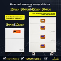 Système de production d'énergie solaire domestique tout-en-un 30 kWh avec batterie LiFePO4 empilée 220 V et système de stockage d'énergie photovoltaïque