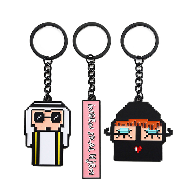 Custom Advertising Gift 2D Key Rings Metal Custom Logo Saudi Arabia Cartoon Character Souvenir Keychains Keyholder