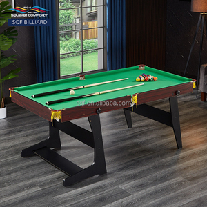 Table de <span class=keywords><strong>billard</strong></span> et de snooker <span class=keywords><strong>pliable</strong></span> de luxe S.Q.F 1,83 m (6 pieds) 3-en-1 portable avec plateau en MDF et ardoise pour jeux intérieurs et extérieurs - Product Image 3