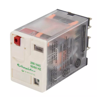 Relais miniature électromagnétique non verrouillable Schneider Electric DPDT à montage sur douille 12A série Zelio RXM scellé usage général