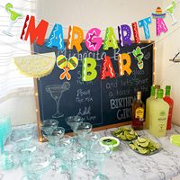 Spanduk Bar Margarita untuk Dekorasi Ulang Tahun Margarita, Pesta Meksiko Cinco De Mayo, Kaktus, Baby Shower, Pesta Wisuda