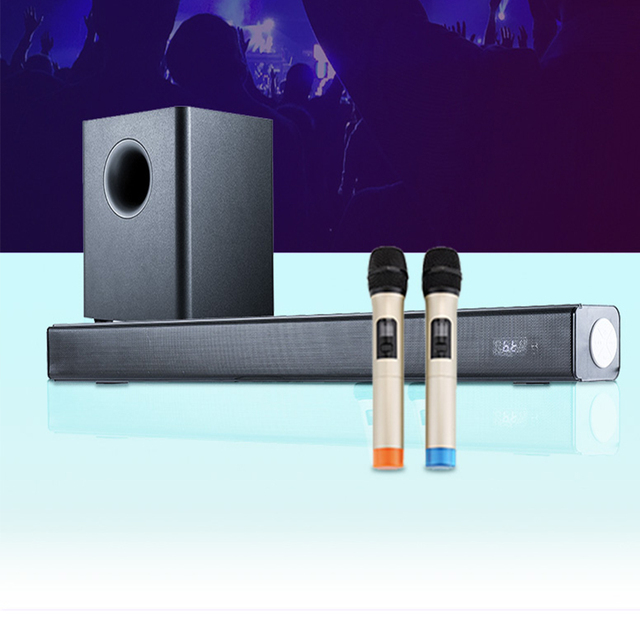 Samtronic Hot Sale Wireless Soundbar Speaker with Microphone Function Alexpress Good Sale Surround Sound bar Box Sound
