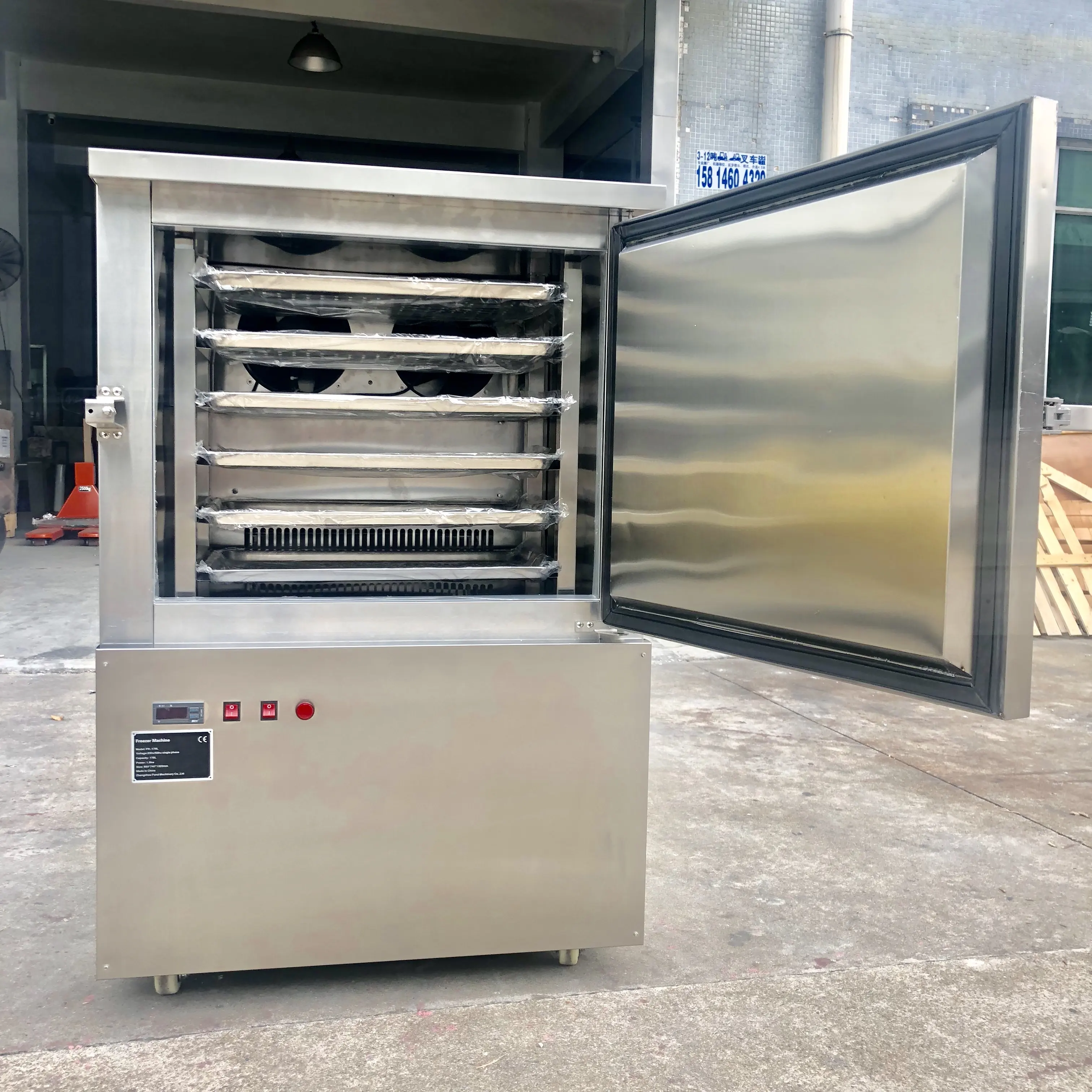 Congelador de explosão de 45 graus e 5 panelas, congelador rápido de aço inoxidável/uso comercial