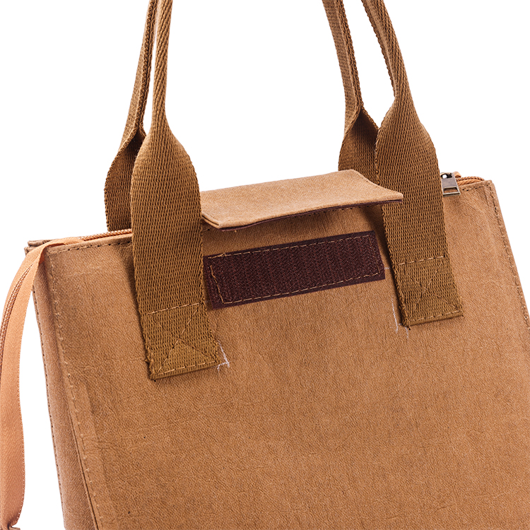 Wholesale Custom Printed Logo Waterproof Thermal Washable Kraft Dupont Insulated Tyvek Paper Lunch Cooler Bag