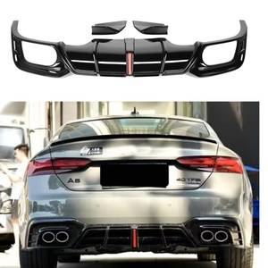 Kit de Carrocería Estilo <span class=keywords><strong>A5</strong></span>, Difusor Trasero Negro Brillante para <span class=keywords><strong>Audi</strong></span> <span class=keywords><strong>A5</strong></span> B9.5 Sport <span class=keywords><strong>Line</strong></span> 2021+, 3 Piezas, Difusor Real con Divisores - Product Image 1