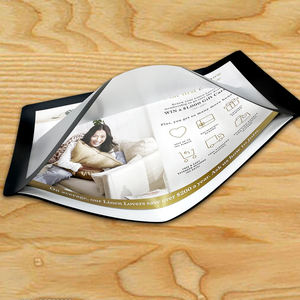 고무와 투명한 카운터탑 PVC 매트가 있는 은행용 광고 카운터 매트 - Product Image 4