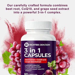 Ekstrak Akar Bit Richtek <span class=keywords><strong>OEM</strong></span> Suplemen Grosir 3 in 1 Bit + CoQ10 + Ekstrak Biji Anggur Kapsul Akar Bit - Product Image 5