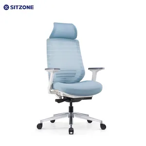 Sitzone Hoge Rug Draaiende Gast Manager Draaibare Kantoor Ergonomische Mesh Stoel Silla Escritorio De Oficina Orthopedische Bureaustoel